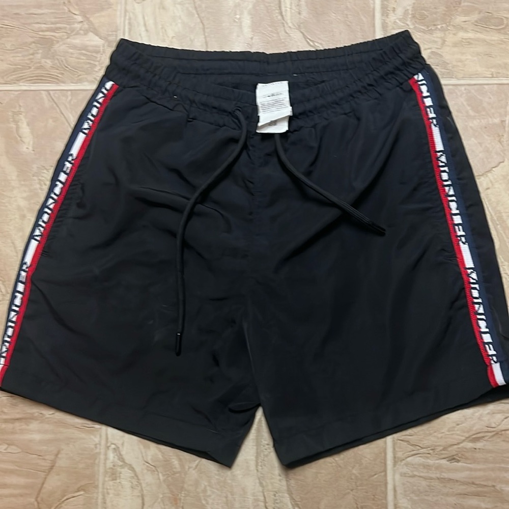 Balck moncler swimming shorts size m used